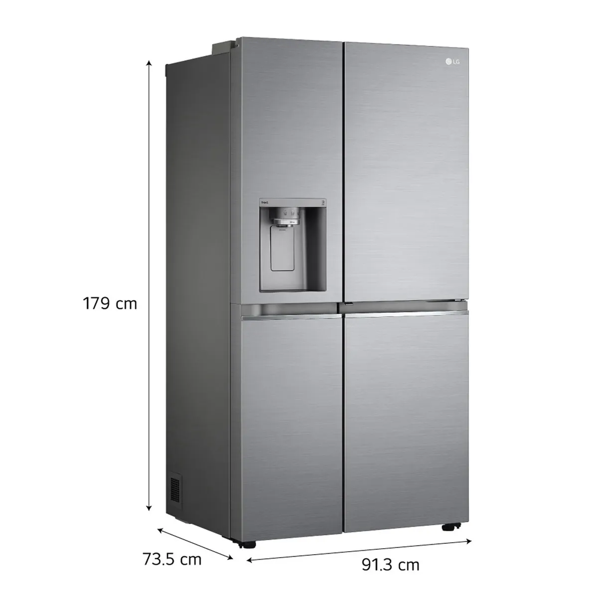 Refrigeradora GS66SDP 617lt Door Cooling+ Side by Side Plateado LG